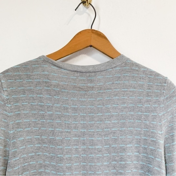 Halogen Women’s Gray & Blue Striped Button Up Cardigan Sz L - Picture 4 of 8